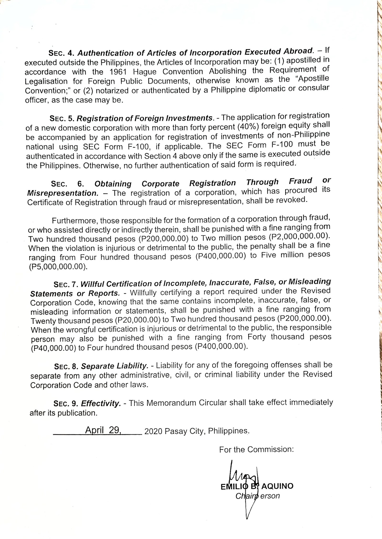 SEC Certificate - Page 10