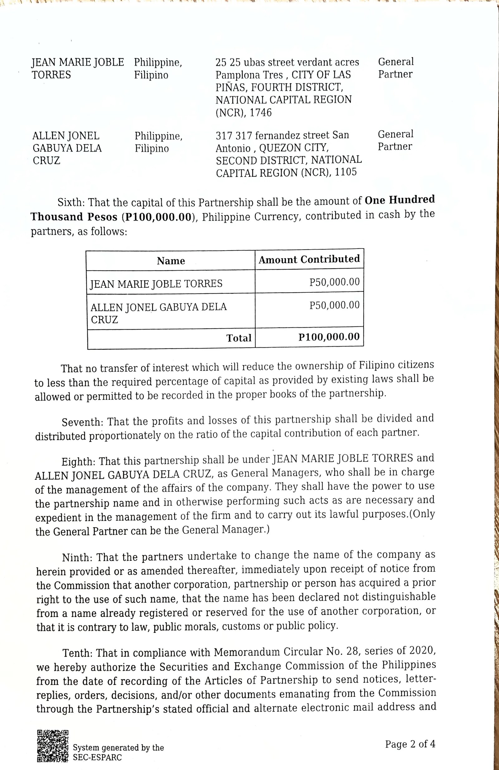 SEC Certificate - Page 6